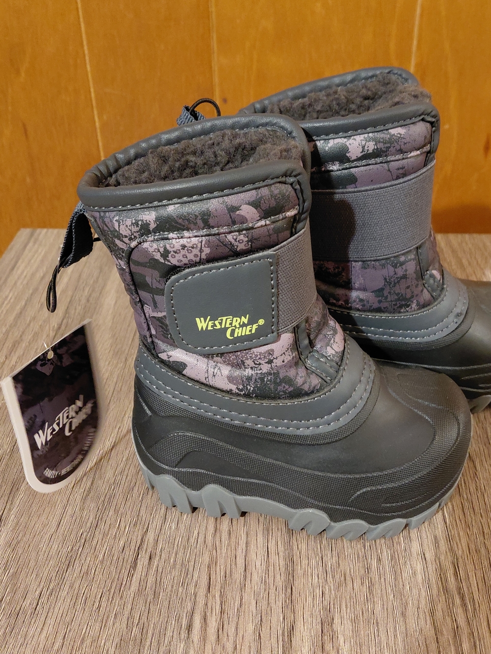 Western Chief Kids Blizzard Winter Snow Camo Boots Size US 5/6 Youth Brand New